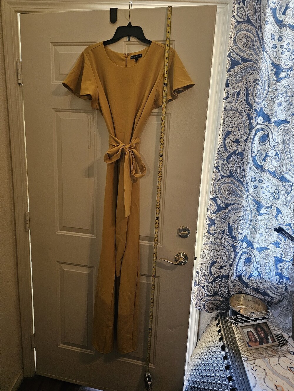 ☀️Lane Bryant Mustard Jumpsuit with Tie Waist ~ Plus size / Curvy 14 - Picture 10 of 10